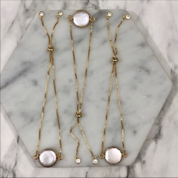 Estrella and Luna NWT 14k gold pearl bracelet - Picture 4 of 5